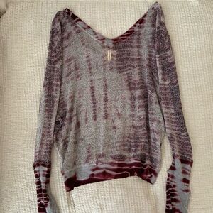Gypsy05 x Spell Tie Dye Knit Sweater Off Shoulder Long Sleeve Shirt Top Small